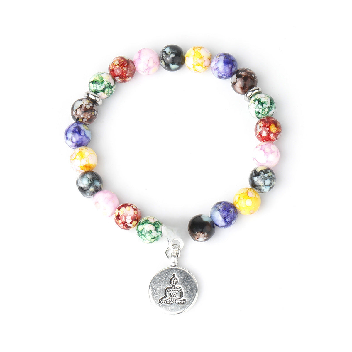 Explosions Colorful Beads Bracelet Yoga Meditation Balance Bracelet Beaded Meditation Assistant