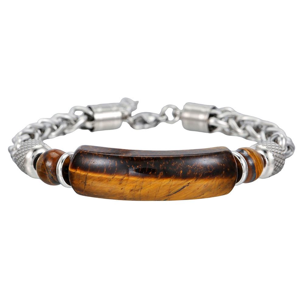 Vintage Türkis Perlen Edelstahl Kette buddhistisches Gebetsarmband