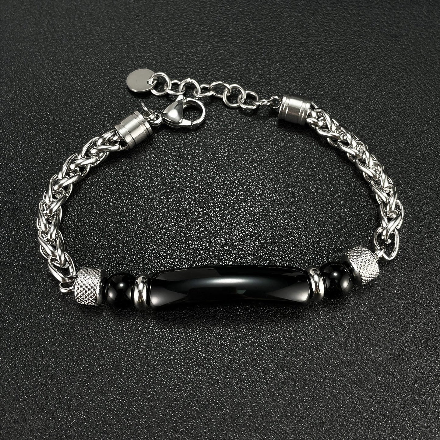Retro Stainless Steel Chain Tiger Eye Titanium Steel Bracelet