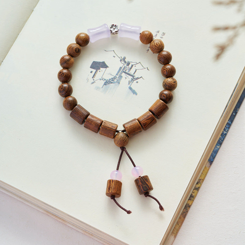 Ceramic Jewelry Ethnic Style Bracelet Chicken Wing Wood Single Ring Bracelet Original Hand-Woven Bracelet
