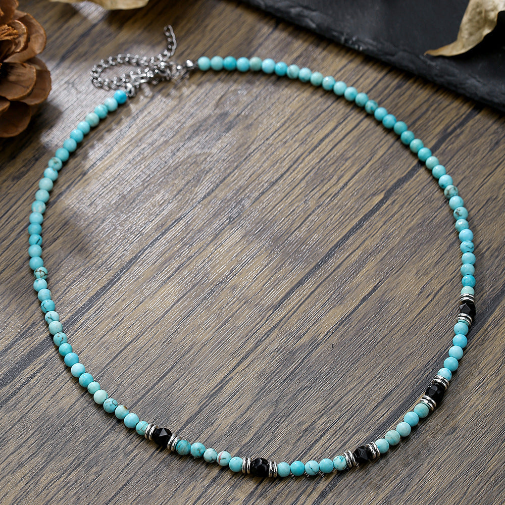 Men'S Turquoise Necklace Surfing Punk Necklace Unique Necklace
