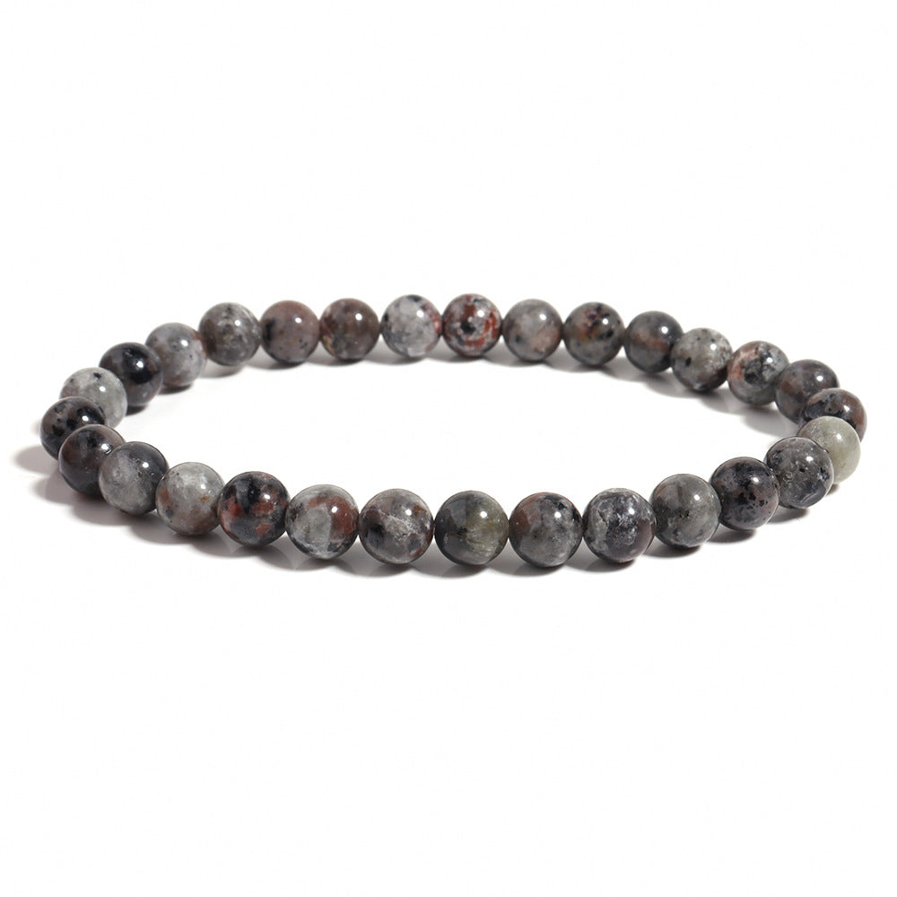 Jewelry Natural Flame Stone Bracelet for Men and Women Neutral Single Circle Beaded Energy Bracelet
