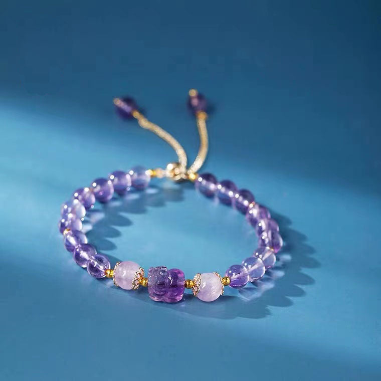 Moonlight Forest Crystal Pixiu Bracelet With Elegant Minimalist Style