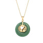 National Tide Fish Accessories Hetian Jade Peace Buckle Pendant Necklace