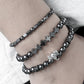 Jewelry Fashion Vintage Black Frosted Bracelet Zircon Crown Diamond Ball Dice Lion Head Beads Bracelet Suit
