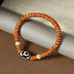 Mori style artistic simple elegant bracelet olive nut bamboo single circle Tibetan agate beads bracelet