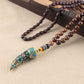 Buddha Beads Nepal Horn Wooden Necklace Simple Long Chain Linen Accessories Ethnic Style