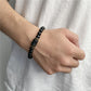 Black Matte Onyx Zodiac Bead Stretch Bracelet