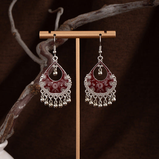Hot-Selling Ethnic Style Earrings, Retro Literary and Dignified Ear Hooks, Versatile Bohemian Tassel Pendant Earrings, Holiday Style