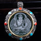 Natural A Jade Tibetan Eight Patron saint Transfer Wheel Inlaid Seiko Jade Pendant Pendant Yu Pei
