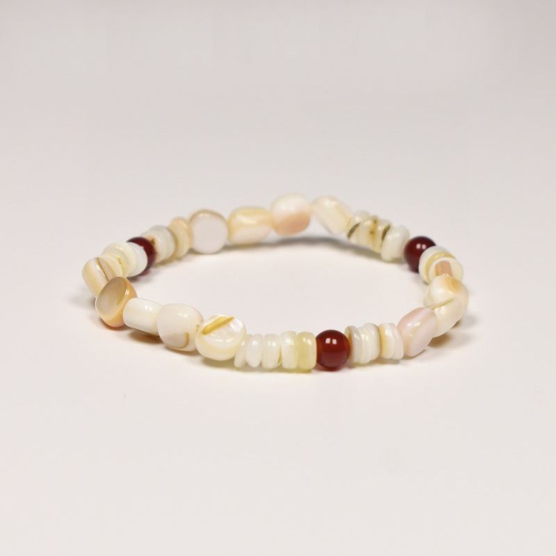 Original Design Sea Sunrise Natural Shell Pearl And Stone Irregular Beaded Bracelet