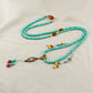 Tibetan Style Nepal Imitation Turquoise Necklace Long National Style Crossbody Chain Back Chain Artistic