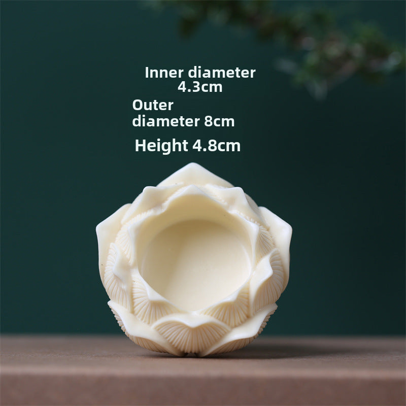 Ivory Bodhi Seed Buddha Lotus Carved Home Decor Craft Bead