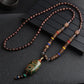 Nepal Handmade Jewelry Pendant Vintage Ethnic Style Wooden Bead Necklace Women's And Man's Accessories Decorative Pendant