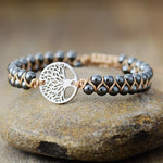Vacation Style New High Quality Natural Stone Tree Of Life Handmade Bracelet
