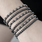 Jewelry Fashion Vintage Black Frosted Bracelet Zircon Crown Diamond Ball Dice Lion Head Beads Bracelet Suit