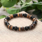Fashion Commuter Retro Style Bracelet Jewelry Trendy Men's Handmade Beaded Black Gallstone Turquoise Bracelet