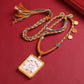 Golden Tibetan Nine Tailed Fox Wealth Deity Thangka Art Necklace Pendant - Buddha Blessing You