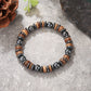 Fashion Commuter Retro Style Bracelet Jewelry Trendy Men's Handmade Beaded Black Gallstone Turquoise Bracelet