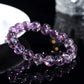 Natural purple Asai ball bracelet Purple Rainbow crystal beads - Buddha Blessing You