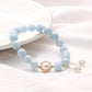 Aquamarine Freshwater Pearl Bracelet Female Simple Cold Wind Bracelet