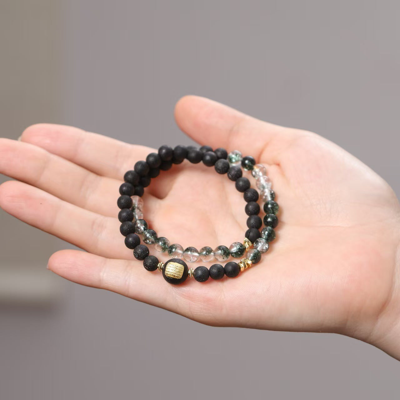 Green Ghost Double Circle Bracelet Five Sutra Green Ghost Double Circle Bracelet Advanced Sense Bracelet - Buddha Blessing You