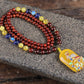 Gold Star Small Leaf Rosewood Buddha Beads Hanging Pendant New DIY Men'S And Women'S Sweater Necklace Ins Assembly Jewelry