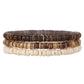 New Coconut Shell Wood Multi-layer Stacked Wear Bracelet Retro Men's Turquoise Beaded Bracelet
