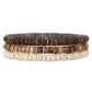 New Coconut Shell Wood Multi-layer Stacked Wear Bracelet Retro Men's Turquoise Beaded Bracelet