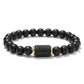 Black Matte Onyx Zodiac Bead Stretch Bracelet