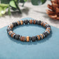 Fashion Commuter Retro Style Bracelet Jewelry Trendy Men's Handmade Beaded Black Gallstone Turquoise Bracelet