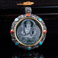 Natural A Jade Tibetan Eight Patron saint Transfer Wheel Inlaid Seiko Jade Pendant Pendant Yu Pei