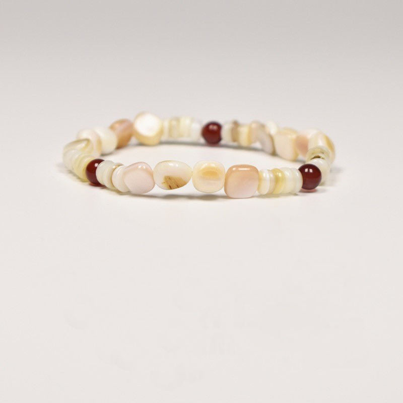 Original Design Sea Sunrise Natural Shell Pearl And Stone Irregular Beaded Bracelet