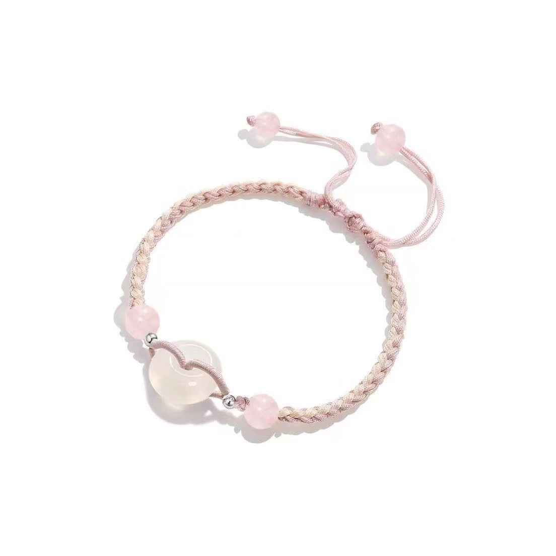 Hand Woven Agate Peace Knot Couple Bracelet For Harmony And Protection