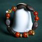 Hainan Worm Leakage Agarwood Bracelet Wen Play Fu Lock Inlaid Five Scripture Accessories Bracelet