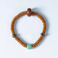 Mori style artistic simple elegant bracelet olive nut bamboo single circle Tibetan agate beads bracelet
