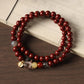 Ghost Crystal Chinese Style Ancient Incense Double Circle Bracelet