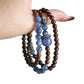 Kyanite Sandalwood Bracelet Blue Crystal Bracelet Niche Design Advanced Sense