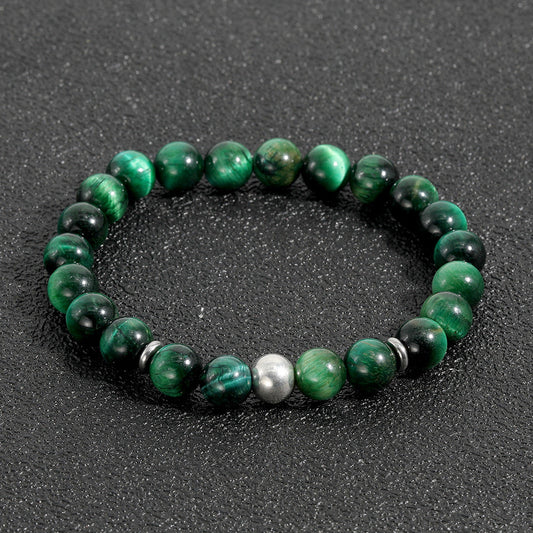 8mm Natural Stone Bracelet Hand-woven Bracelet Simple Fashion Bracelet Tiger Eye Stretch Bracelet