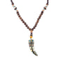 Ethnic Style Buddha Beads Nepal Horn Type Wooden Necklace Simple Personality Long Men's and Women's Woolen Chain Linen Accessories