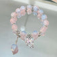 Dreamy Butterfly Transparent Imitation Crystal Moonstone Bracelet