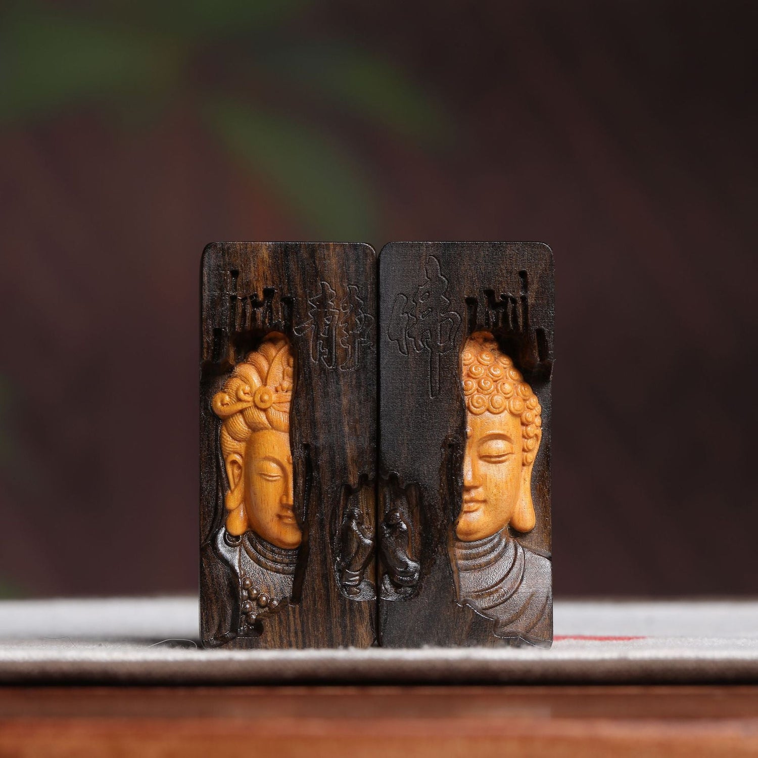 Aloes Wood Carving Guanyin Tathagata Lovers Pendant Wood Carving Crafts Car Pendant Jewelry