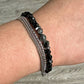 Schmuck Mode Vintage Schwarz Matt Armband Zirkon Krone Diamant Ball Würfel Löwenkopf Perlen Armband Anzug