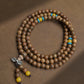 Old Material Wood Bracelet Buddha Beads Rosary 108 Retro Style Men And Women Bracelet Holding Gifts