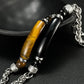 Retro Stainless Steel Chain Tiger Eye Titanium Steel Bracelet