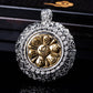 Natural A Jade Tibetan Eight Patron saint Transfer Wheel Inlaid Seiko Jade Pendant Pendant Yu Pei