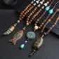 Nepal Handmade Jewelry Pendant Vintage Ethnic Style Wooden Bead Necklace Women's And Man's Accessories Decorative Pendant