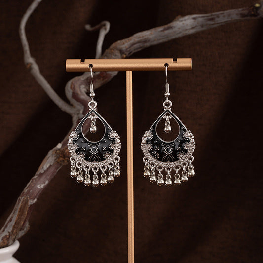 Hot-Selling Ethnic Style Earrings, Retro Literary and Dignified Ear Hooks, Versatile Bohemian Tassel Pendant Earrings, Holiday Style