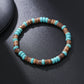 Mode Pendler Retro Stil Armband Schmuck Trendy männer Handgemachte Perlen Schwarz Gallenstein Türkis Armband