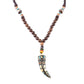 Ethnic Style Buddha Beads Nepal Horn Type Wooden Necklace Simple Personality Long Men's and Women's Woolen Chain Linen Accessories